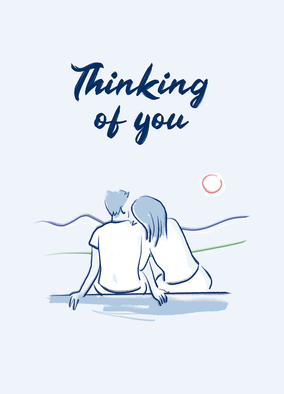 'Thinking of you - View' - personalised card