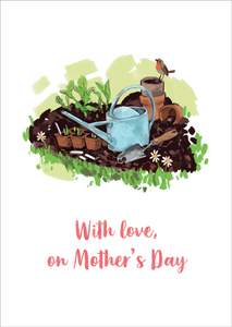 'With Love' on Mother’s Day - personalised card